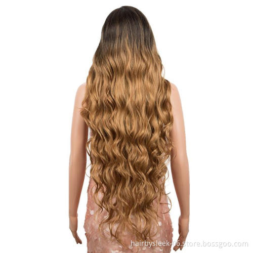 36 Inch AMALFI Easy 360 Synthetic Lace Wig  High Heat Resistant Fiber 13*6 Lace Frontal  Long Body Wavy Wig Synthetic hair wigs